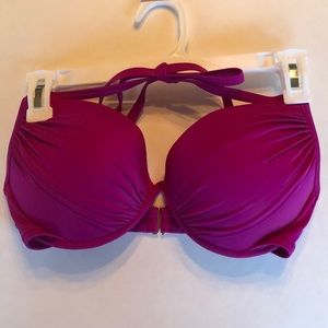 NWT fuchsia bathing suit top halter